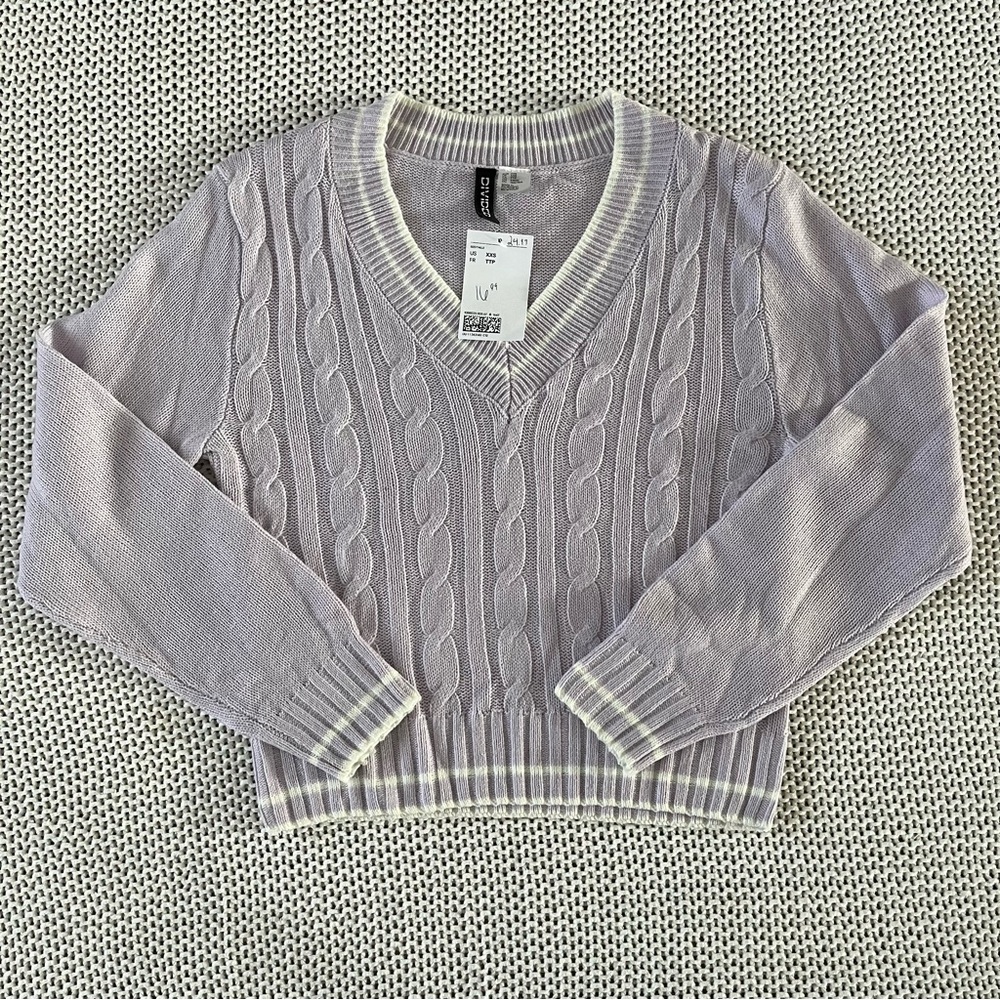 H&M V-Neck Cable-Knit Sweater
